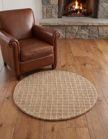 100cm x 100cm Heritage Line Wool Round Rug