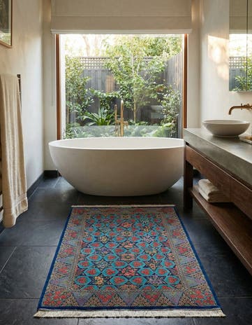 3' 3 x 4' 9 Ghom Silk Rug