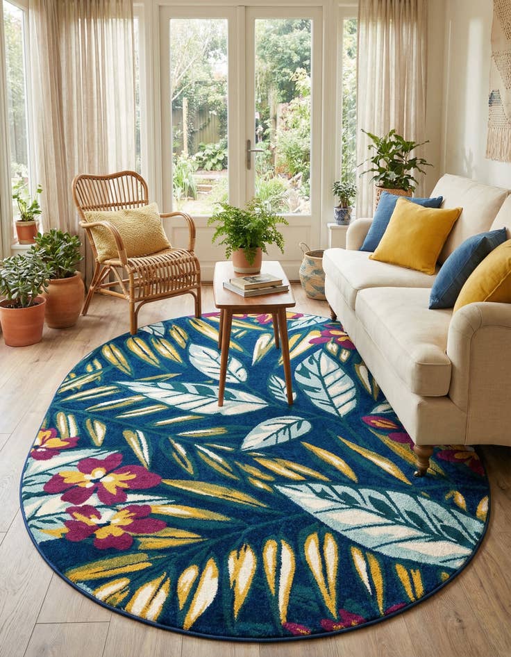 Detail image of 7' 10 x 10' Bloom Oval Rug