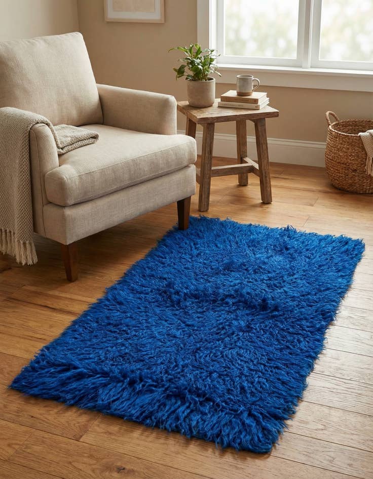 Detail image of  2' 5 x 4' 6  Hand Knotted Moroccan Wool Rug