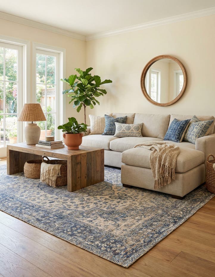 9' x 12' Hand Woven Chenille Jute Rug