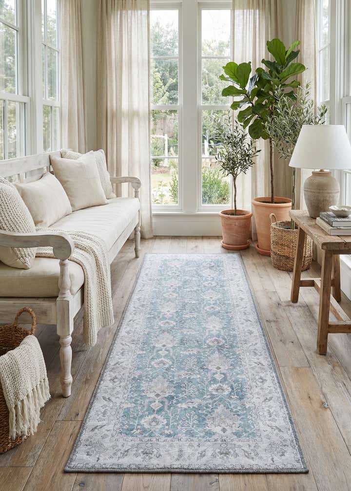 2' x 6' 1 Washable Timeless Runner Rug