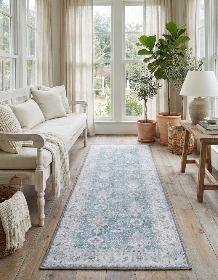 Detail image of 2' x 6' 1 Washable Timeless Runner Rug