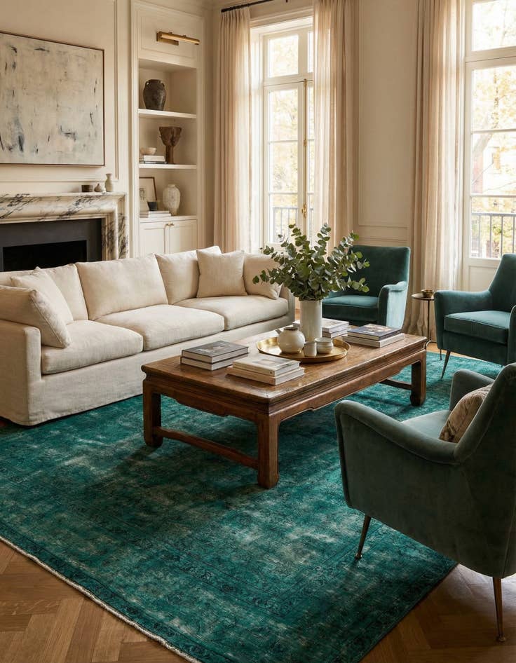 Detail image of 9' 5 x 12' 9  Hand Knotted Ultra Vintage Persian Wool Rug