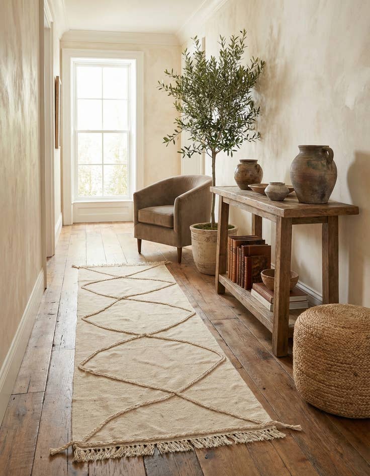 Detail image of 2' 8 x 8' 2  Hand Knotted Moroccan Wool Runner Rug