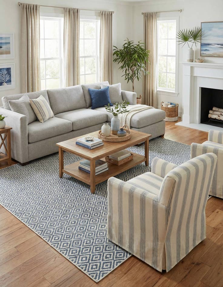 Detail image of 10' 8 x 10' 8  Washable Jill Zarin Costa Rica Indoor / Outdoor Square Rug