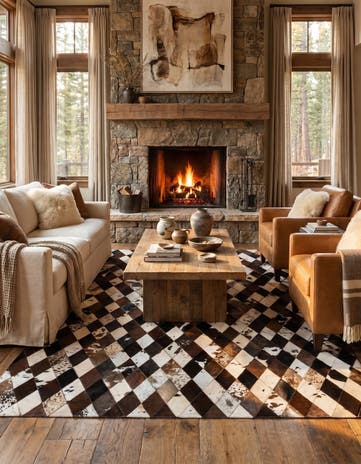 5' 2 x 8' 2 Cowhide Stocks Rug