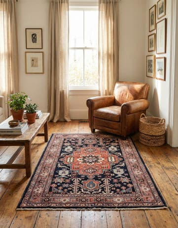 4' 3 x 5' 9 Hand Knotted Anatolian Wool Rug