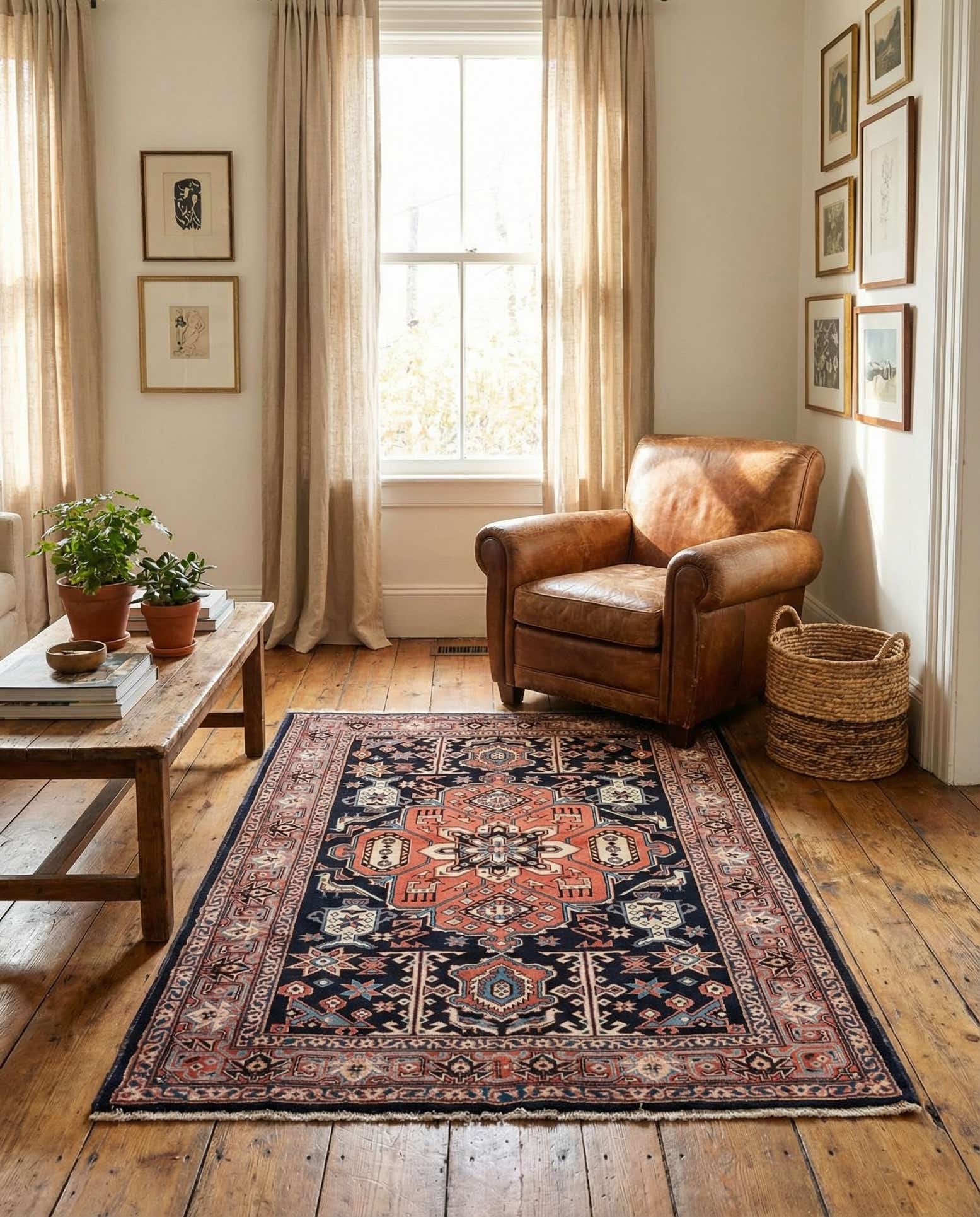 4' 3 x 5' 9 Hand Knotted Anatolian Wool Rug
