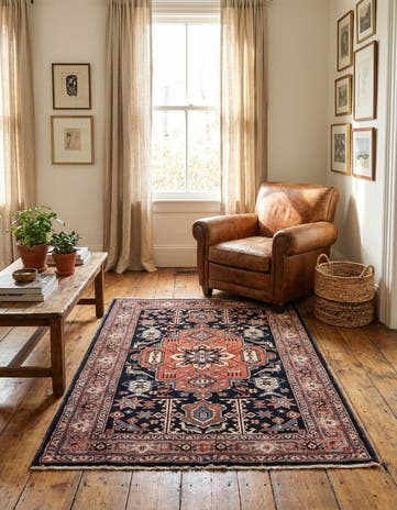 4' 3 x 5' 9 Hand Knotted Anatolian Wool Rug