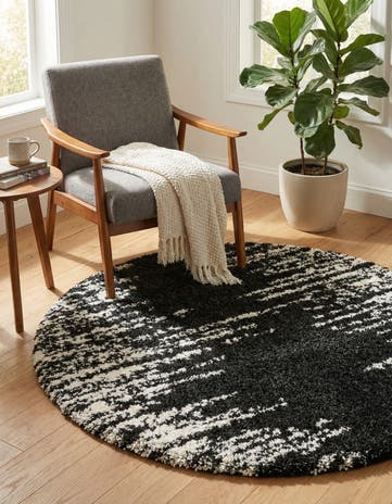 5' 3 x 5' 3 Serenity Shag Round Rug
