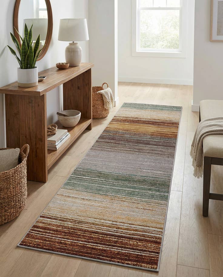 Detailansicht von 60cm x 245cm Leicht zu reinigen Modern Innen- / Aussenbereich Läufer Teppich