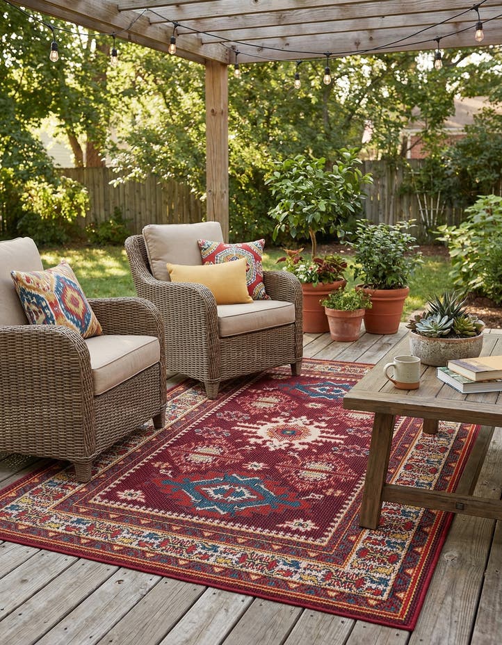 4' x 6' Easy-Clean Baja Indoor / Outdoor Rug