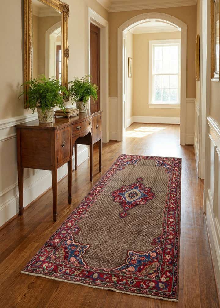5' x 10' 2 Hand Knotted Songhor Persian Wool Runner Rug