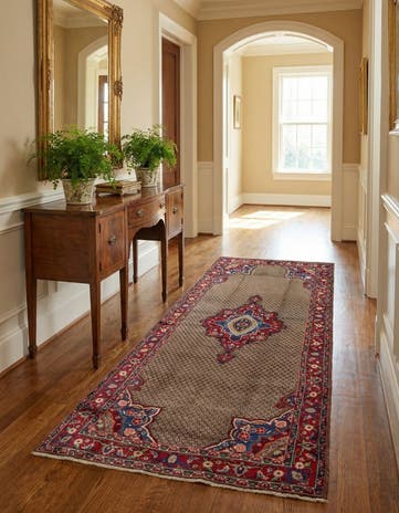 5' x 10' 2 Hand Knotted Songhor Persian Wool Runner Rug