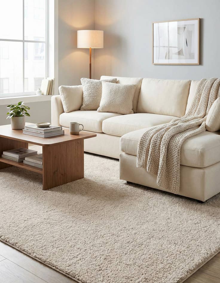 Detail image of  7' x 10' Soft Solid Shag Rug