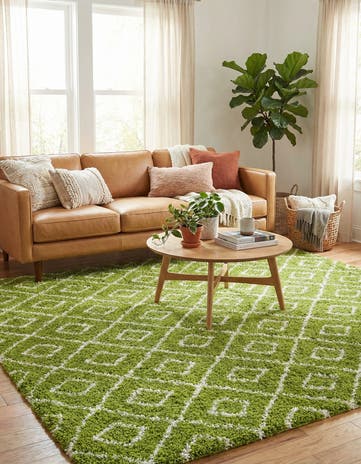 10' x 10' Lattice Shag Square Rug