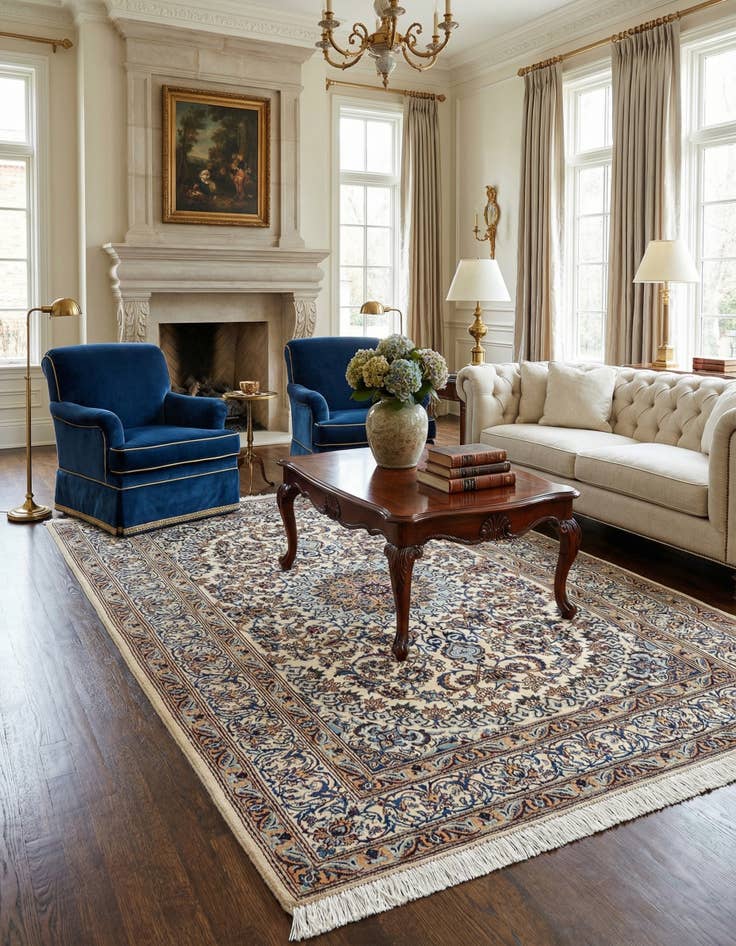 Detail image of  6' 7 x 9' 7 Tabas Wool Rug