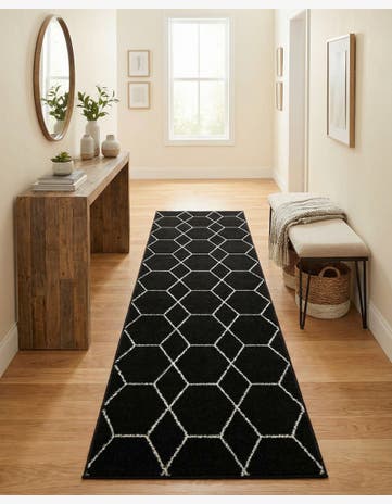 2' x 10' Trellis Frieze Runner Rug