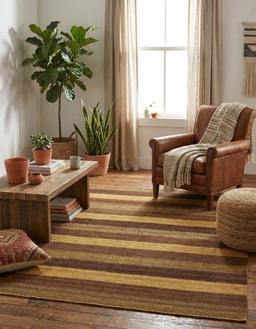 5' 2 x 6' 8 Hand Woven Kilim Afghan Wool Rug