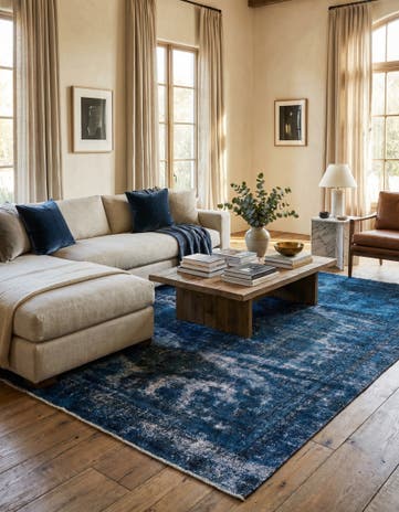 6' 8 x 9' Hand Knotted Ultra Vintage Persian Wool Rug