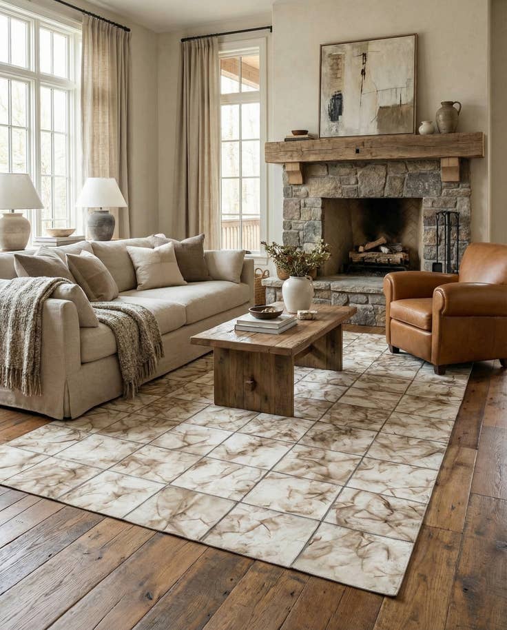 Detail image of 5' x 7' 11 Cowhide - Patchwork Rug