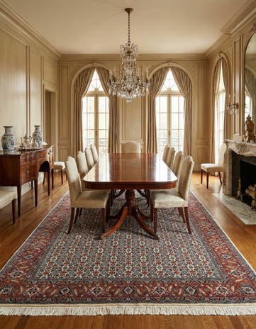 6' 7 x 9' 5 Hand Knotted Bidjar Persian Wool Rug