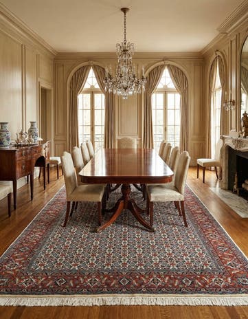 6' 7 x 9' 5 Hand Knotted Bidjar Persian Wool Rug