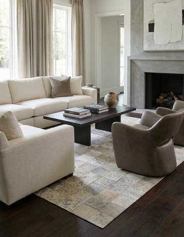 5' 1 x 8' 2 Cowhide Rug