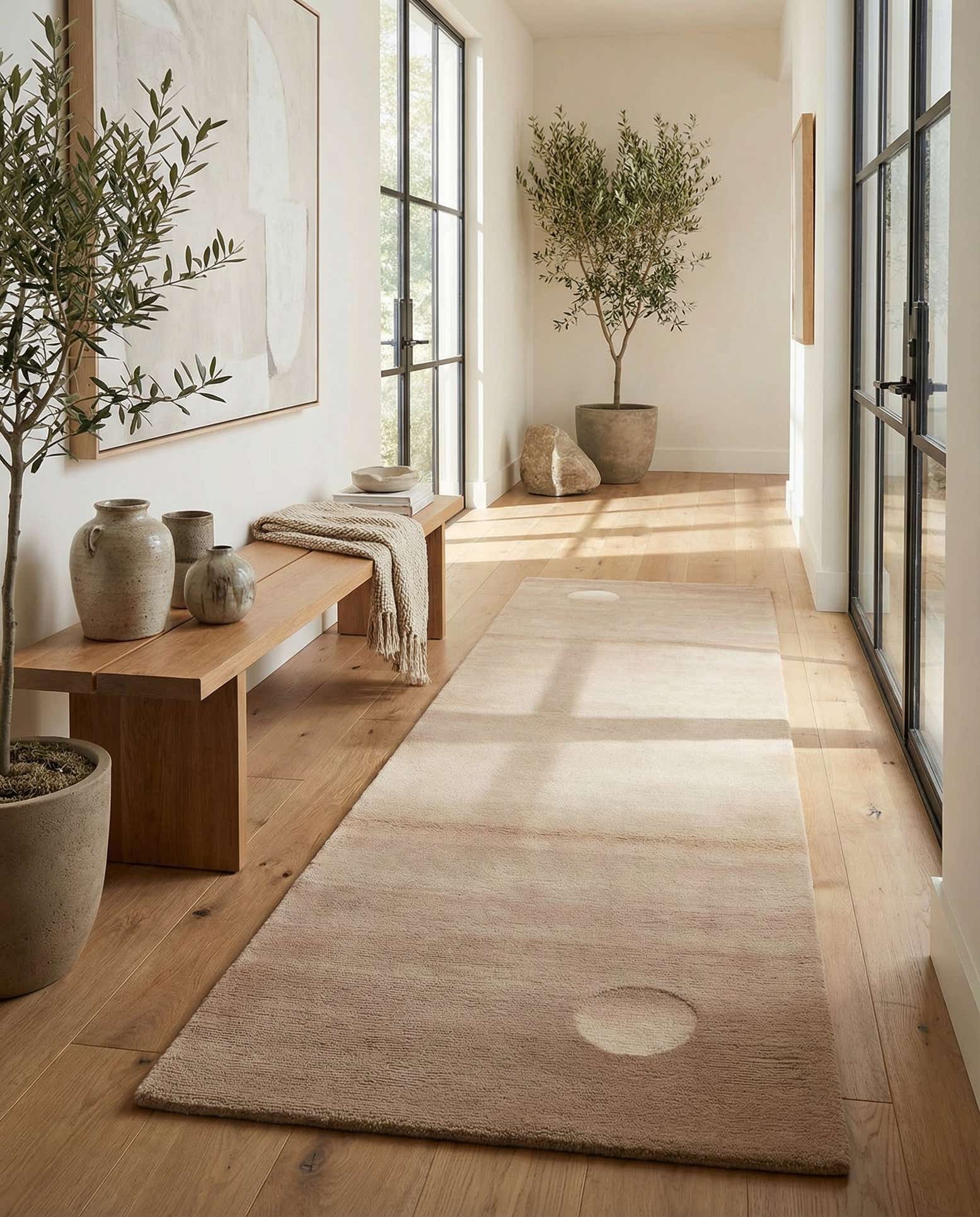 2' 8 x 9' 8 Hand Knotted Tibet Wool Runner Rug