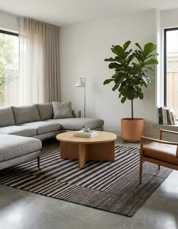 6' x 7' 7 Hand Woven Kilim Modern Wool Rug