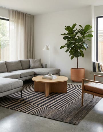 6' x 7' 7 Hand Woven Kilim Modern Wool Rug