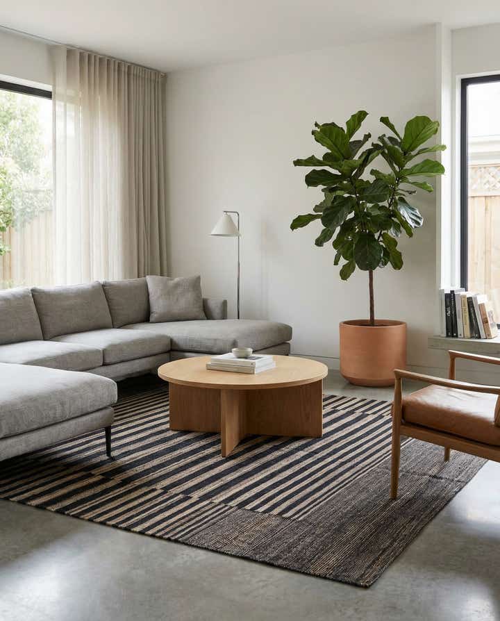 6' x 7' 7 Hand Woven Kilim Modern Wool Rug