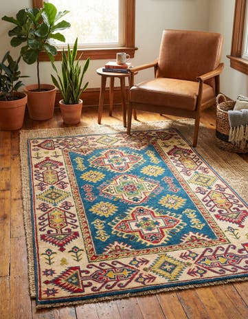 3' 3 x 4' 10 Hand Knotted Kazak Rug