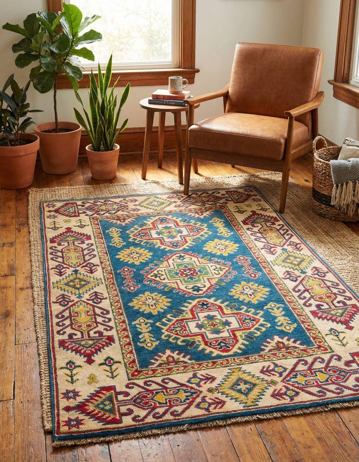 Detail image of 3' 3 x 4' 10  Hand Knotted Kazak Rug