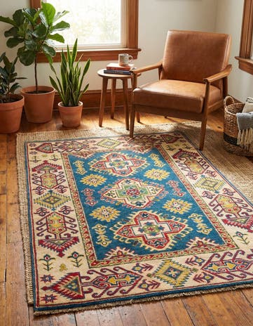 3' 3 x 4' 10 Hand Knotted Kazak Rug