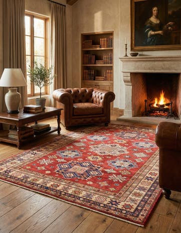 5' 10 x 8' 1 Hand Knotted Kazak Oriental Rug