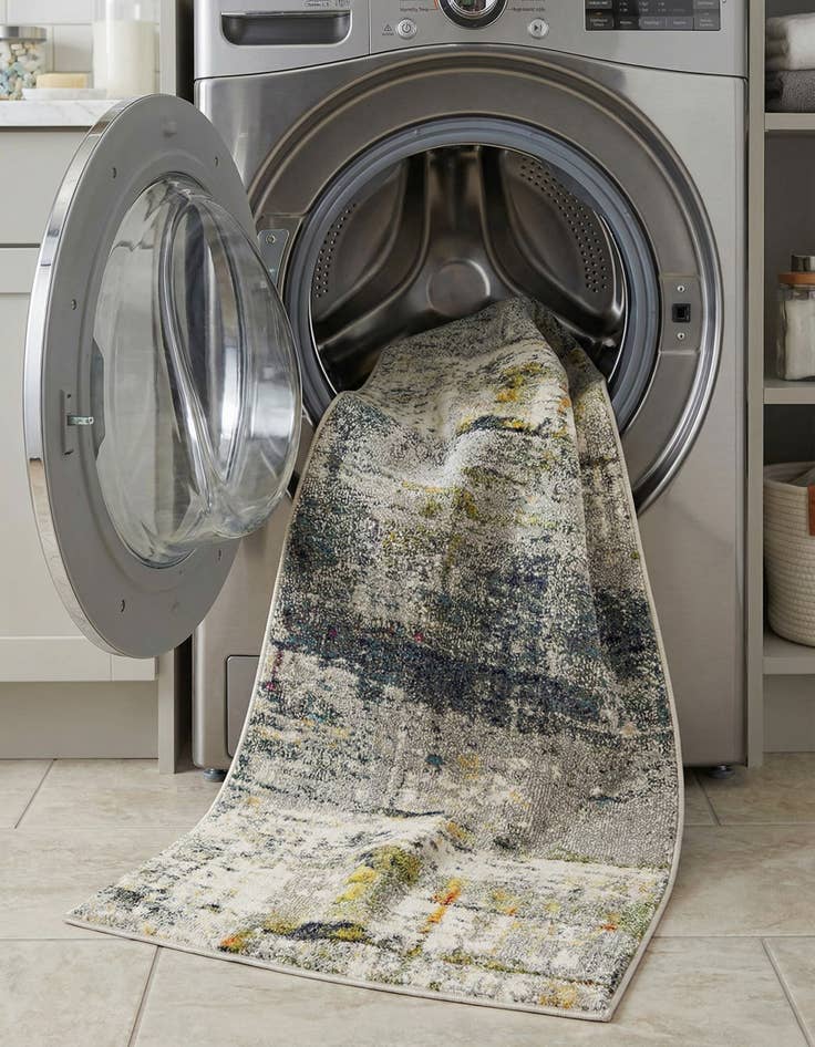 Detail image of 2' 7 x 10'  Washable Spectrum Runner Rug