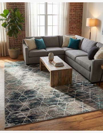 9' x 12' Trellis Frieze Rug