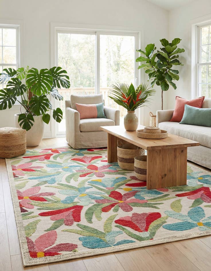 Detail image of 9' x 12' Easy-Clean Casablanca Indoor / Outdoor Rug