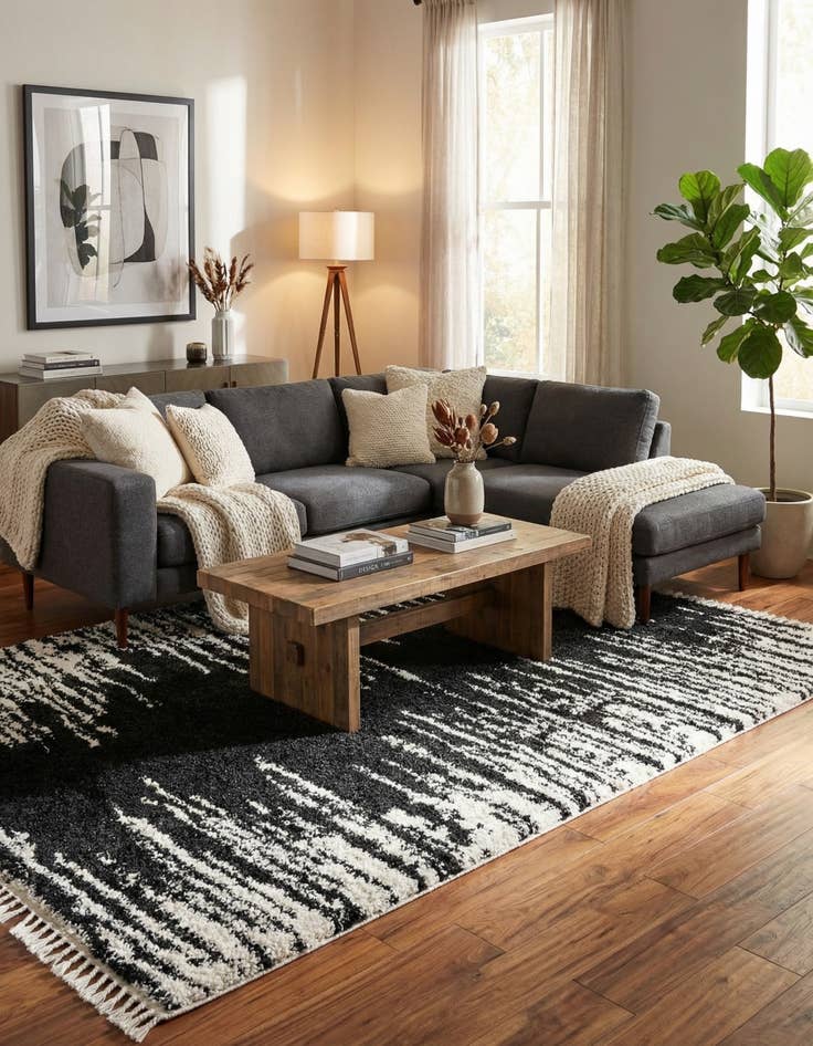 Detail image of  9' x 12' Serenity Shag Rug