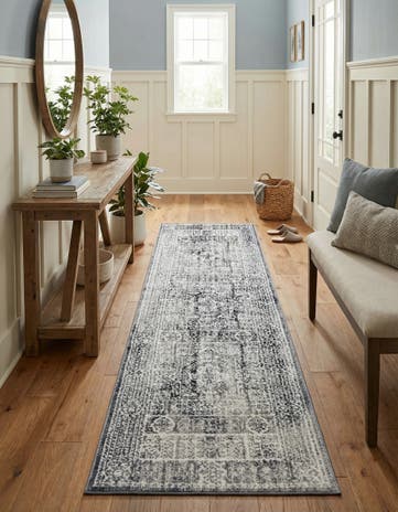 Gray Williamsburg Runner Rug