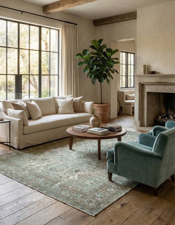 Detail image of 6' 11 x 9' 9 Vintage Rug