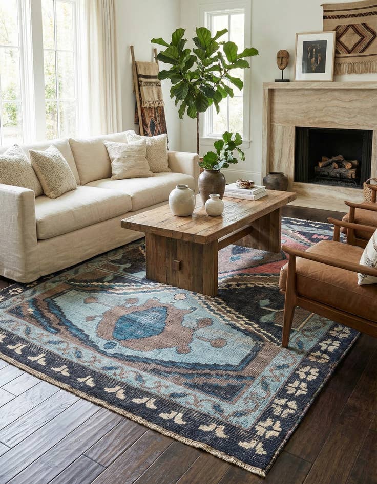 Detail image of 7' 10 x 10' 5  Hand Knotted Moroccan Wool Rug