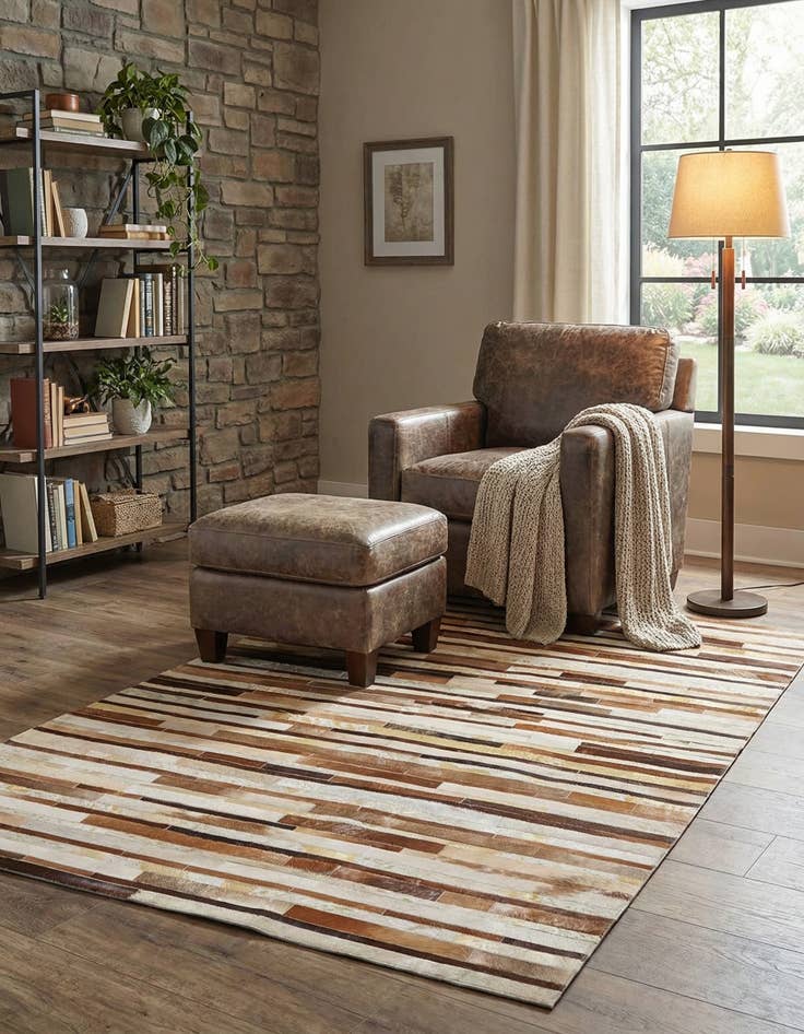 Detail image of 5' 1 x 8' Cowhide Rug