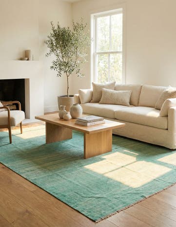 6' 6 x 9' 8 Hand Woven Kilim Modern Wool Rug