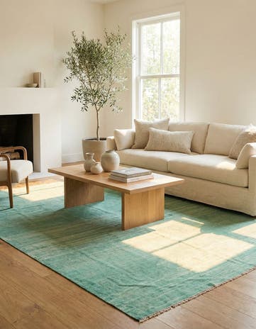 6' 6 x 9' 8 Hand Woven Kilim Modern Wool Rug