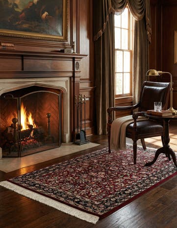 3' 3 x 5' 5 Hand Knotted Kashmir Oriental Rug