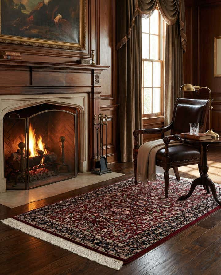 3' 3 x 5' 5 Hand Knotted Kashmir Oriental Rug