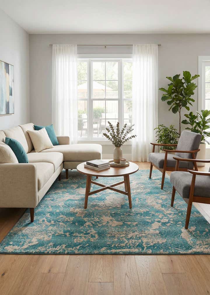 5' x 7' Easy-Clean Modern Indoor / Outdoor Rug